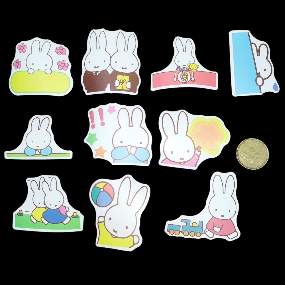 3/$20 10pcs Lot Miffy Waterproof Stickers #2